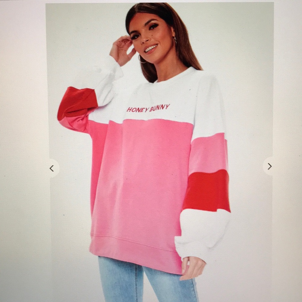 Miss Guided honey bunny embroidered sweatshirt